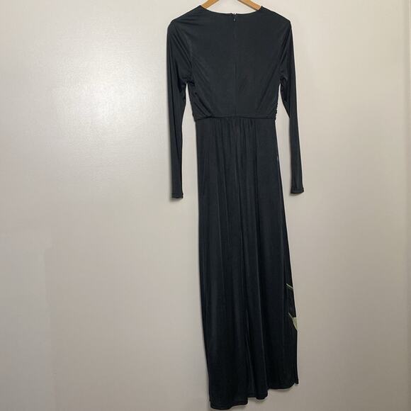 Altuzarra for Target Floral Print V-Neck Black Maxi Dress Split Front Size S - Picture 10 of 15